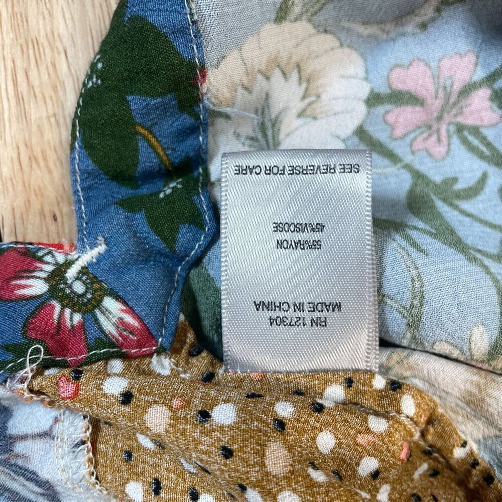 John Mark Mixed Print Button Up Tunic Shirt Boho … - image 8